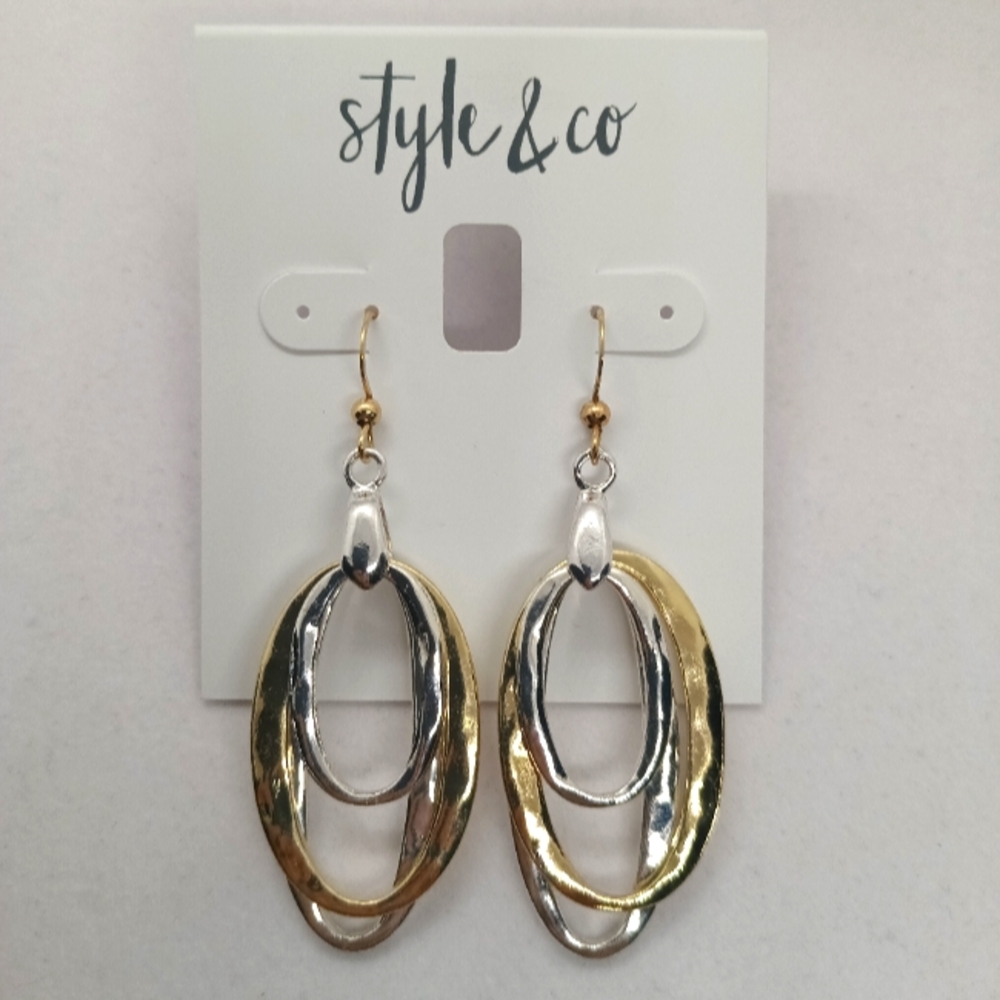 Style & Co Two-Tone Hook Earrings